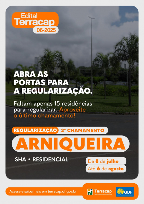 EDITAL 06/2025 - SH ARNIQUEIRA RESIDENCIAL - 3º CHAMAMENTO